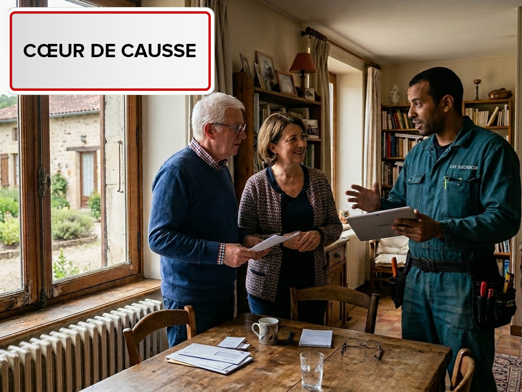 Installation de pompe à chaleur à Cœur de Causse (46240) dans le Lot