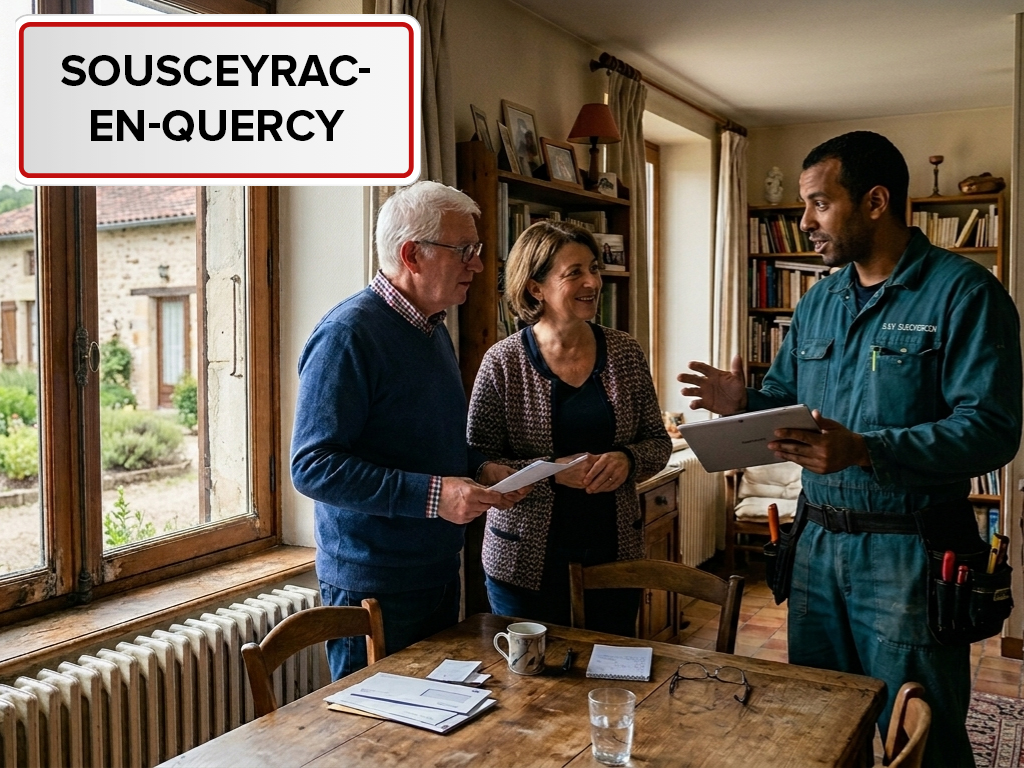 Installation de pompe à chaleur à Sousceyrac-en-Quercy (46190) dans le Lot